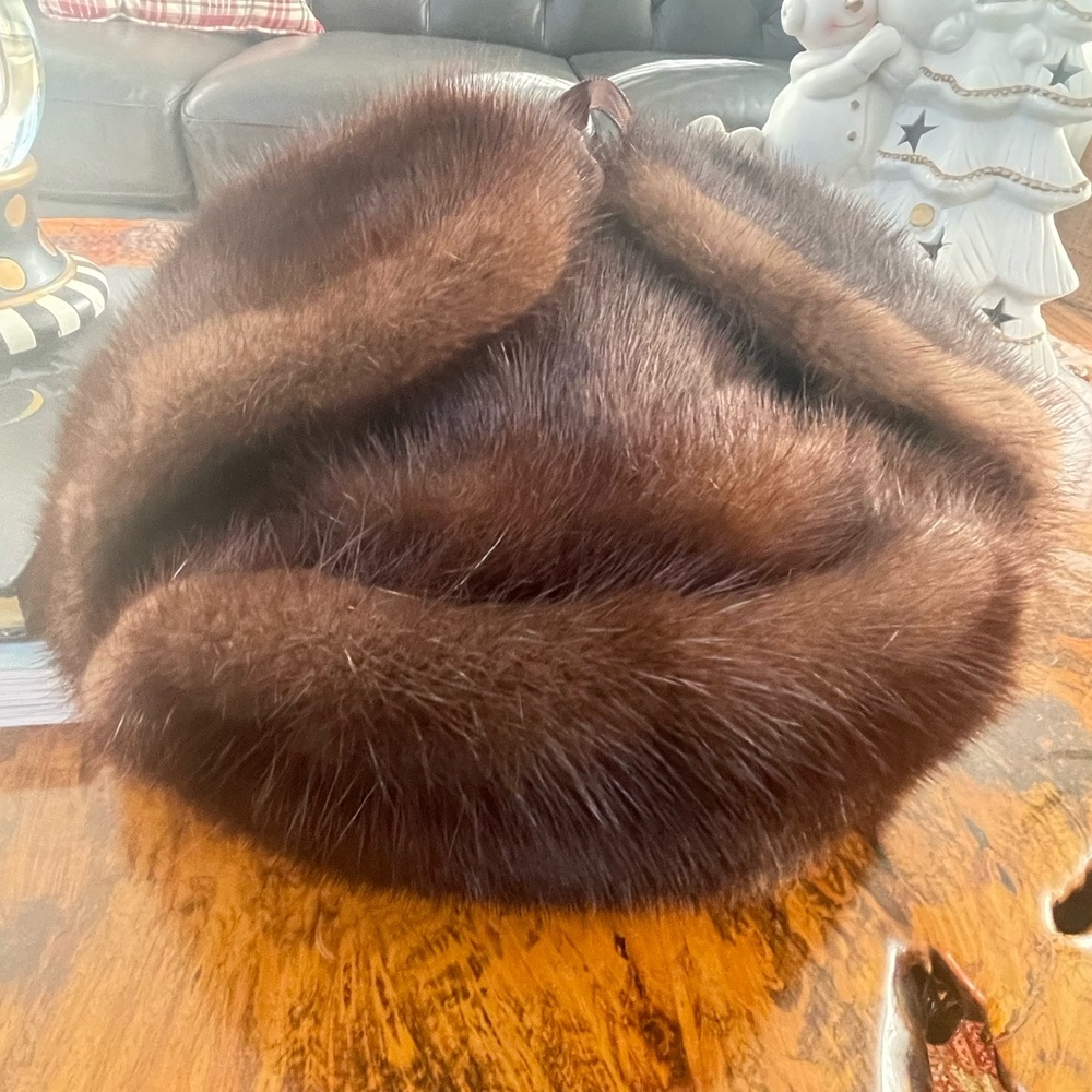 Luxurious Brown Fur trapper/ aviator Hat